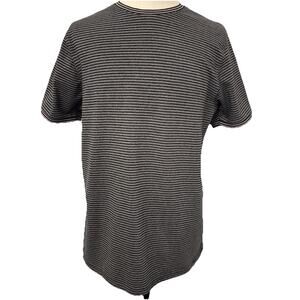 Amongst Others Men’s Short Sleeve Knit T-Shirt Black/Tan Stripes